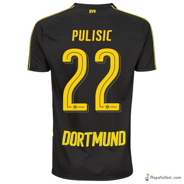 Camiseta Borussia Dortmund Replica Segunda Ropa Pulisic 2016/17 Negro